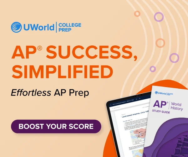 Visual of digital & print APWH: Modern study guides showing streamlined study materials designed for fast success.